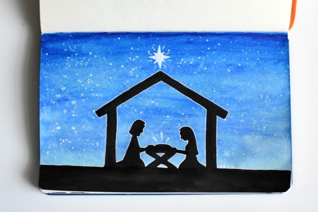 Featured image of post Simple Watercolor Nativity Scene You are sure to find projects that your kids will love and want to try